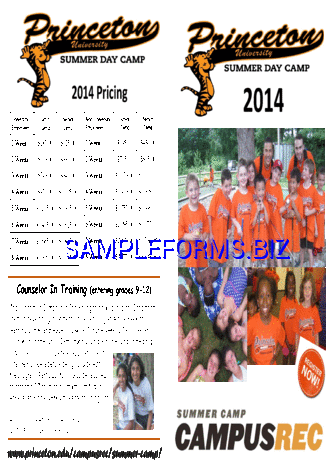 2014 Summer Camp Brochure pdf free